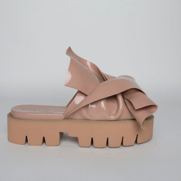 No. 21 X KARTELL‎ Nude Knot Bow Slide Sandals EU 40 Streetwear Summer Vacation - Picture 1 of 8
